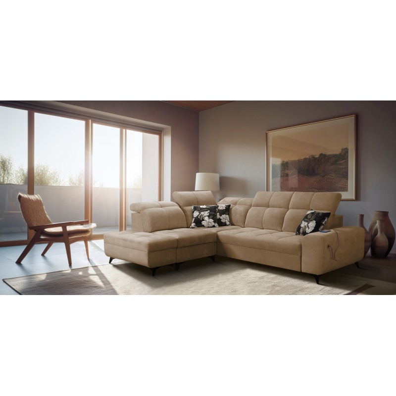 Ecksofa Ascot VII mit Schlaffunktion, USB-Anschluss, verstellbaren Kopfstützen – Raffinesse und Komfort in einem Ecksofa Ascot VII mit Schlaffunktion, USB-Anschluss, verstellbaren Kopfstützen – Raffinesse und Komfort in einem