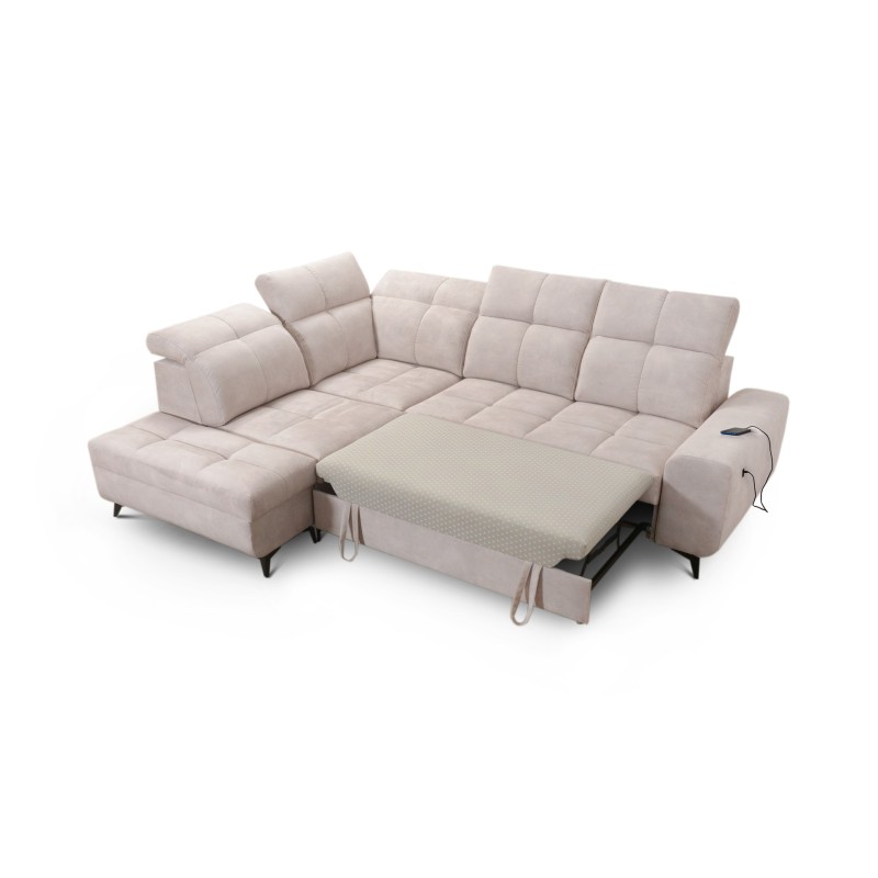Ecksofa Ascot VII mit Schlaffunktion, USB-Anschluss, verstellbaren Kopfstützen – Raffinesse und Komfort in einem Ecksofa Ascot VII mit Schlaffunktion, USB-Anschluss, verstellbaren Kopfstützen – Raffinesse und Komfort in einem