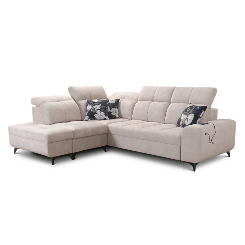 Ecksofa Ascot VII mit Schlaffunktion, USB-Anschluss, verstellbaren Kopfstützen – Raffinesse und Komfort in einem Ecksofa Ascot VII mit Schlaffunktion, USB-Anschluss, verstellbaren Kopfstützen – Raffinesse und Komfort in einem