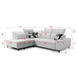 Ecksofa Ascot VII mit Schlaffunktion, USB-Anschluss, verstellbaren Kopfstützen – Raffinesse und Komfort in einem Ecksofa Ascot VII mit Schlaffunktion, USB-Anschluss, verstellbaren Kopfstützen – Raffinesse und Komfort in einem