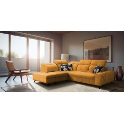 Ecksofa Ascot VII mit Schlaffunktion, USB-Anschluss, verstellbaren Kopfstützen – Raffinesse und Komfort in einem