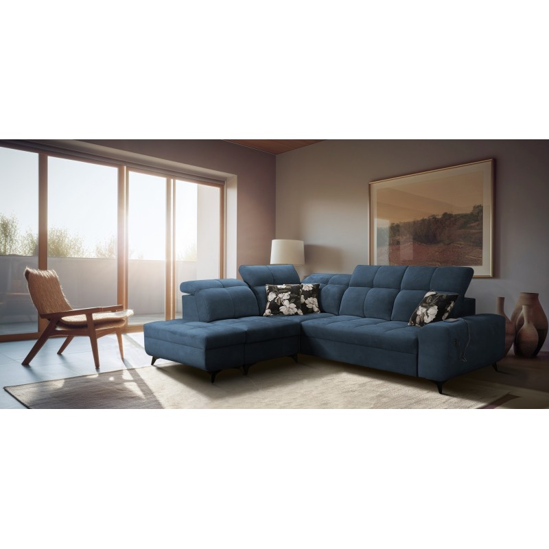 Ecksofa Ascot VII mit Schlaffunktion, USB-Anschluss, verstellbaren Kopfstützen – Raffinesse und Komfort in einem Ecksofa Ascot VII mit Schlaffunktion, USB-Anschluss, verstellbaren Kopfstützen – Raffinesse und Komfort in einem