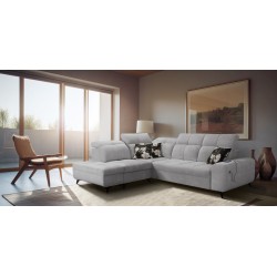 Ecksofa Ascot VII mit Schlaffunktion, USB-Anschluss, verstellbaren Kopfstützen – Raffinesse und Komfort in einem