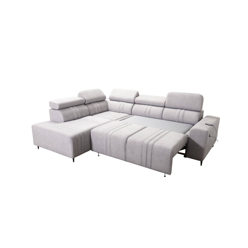 Verona VII corner sofa with a sleeping function in Velvet fabric, Vena 8 – elegance and functionality Verona VII corner sofa with a sleeping function in Velvet fabric, Vena 8 – elegance and functionality