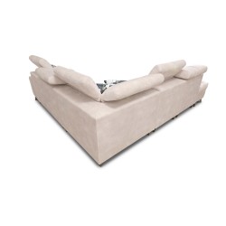 Ecksofa Ascot IX mit Schlaffunktion, USB-Anschluss und verstellbaren Kopfstützen - Samt, Wave 5 Ecksofa Ascot IX mit Schlaffunktion, USB-Anschluss und verstellbaren Kopfstützen - Samt, Wave 5