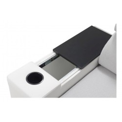 Esquina Napoli I mini con función de dormir y barra - Terciopelo, Amor Velvet 4304 + Eco-cuero Esquina Napoli I mini con función de dormir y barra - Terciopelo, Amor Velvet 4304 + Eco-cuero