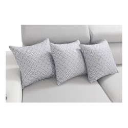 Napoli I Mini Corner Sofa with Sleeping Function and Bar - Woven Fabric, Sawana 84 + Eco-leather + Eco-leather