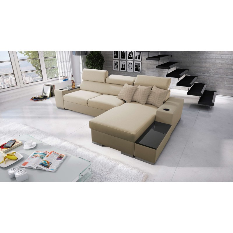 Ecksofa Napoli I Maxi mit Schlaffunktion und aufklappbarer Bar Ecksofa Napoli I Maxi mit Schlaffunktion und aufklappbarer Bar