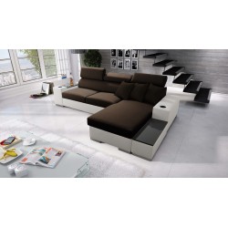 Ecksofa Napoli I Maxi mit Schlaffunktion und aufklappbarer Bar