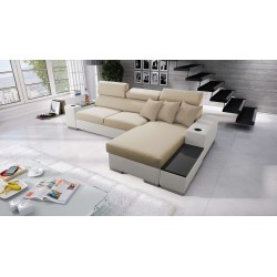 Ecksofa Napoli I Maxi mit Schlaffunktion und aufklappbarer Bar