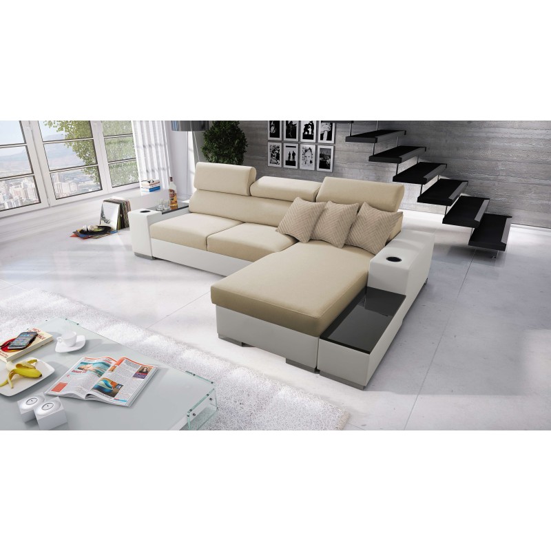 Ecksofa Napoli I Maxi mit Schlaffunktion und aufklappbarer Bar Ecksofa Napoli I Maxi mit Schlaffunktion und aufklappbarer Bar