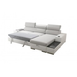 Napoli I maxi corner sofa with a sleeping function and an opening bar