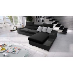 Ecksofa Napoli I Maxi mit Schlaffunktion und aufklappbarer Bar