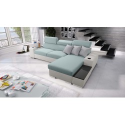 Ecksofa Napoli I Maxi mit Schlaffunktion und aufklappbarer Bar
