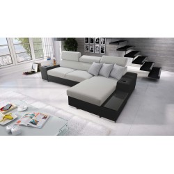 Ecksofa Napoli I Maxi mit Schlaffunktion und aufklappbarer Bar