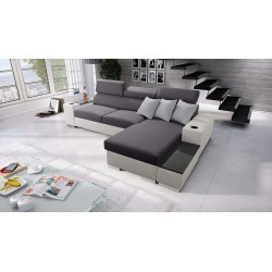 Ecksofa Napoli I Maxi mit Schlaffunktion und aufklappbarer Bar