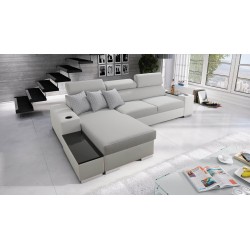 Ecksofa Napoli I Maxi mit Schlaffunktion und aufklappbarer Bar