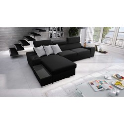 Ecksofa Napoli I Maxi mit Schlaffunktion und aufklappbarer Bar