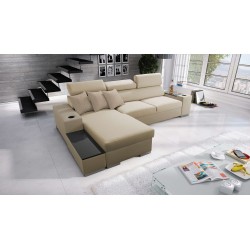 Ecksofa Napoli I Maxi mit Schlaffunktion und aufklappbarer Bar