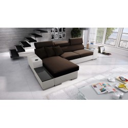 Ecksofa Napoli I Maxi mit Schlaffunktion und aufklappbarer Bar