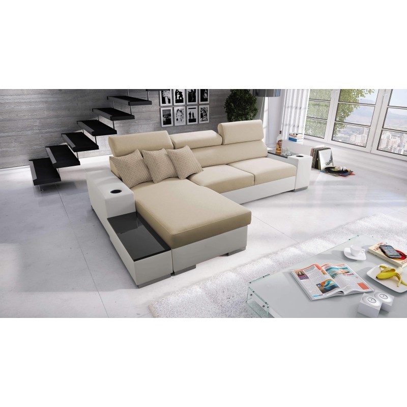 Ecksofa Napoli I Maxi mit Schlaffunktion und aufklappbarer Bar Ecksofa Napoli I Maxi mit Schlaffunktion und aufklappbarer Bar