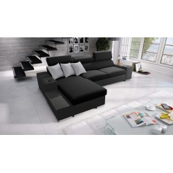 Ecksofa Napoli I Maxi mit Schlaffunktion und aufklappbarer Bar