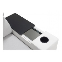 Napoli I maxi corner sofa with a sleeping function and an opening bar