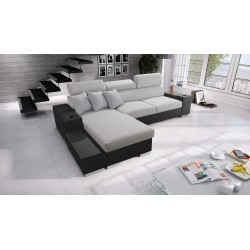 Ecksofa Napoli I Maxi mit Schlaffunktion und aufklappbarer Bar