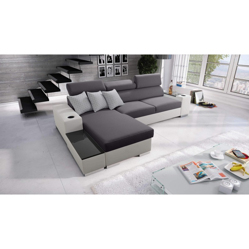 Ecksofa Napoli I Maxi mit Schlaffunktion und aufklappbarer Bar Ecksofa Napoli I Maxi mit Schlaffunktion und aufklappbarer Bar