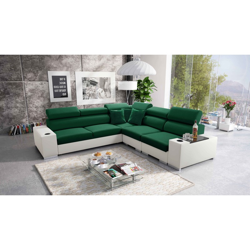 Ecksofa Napoli III mit Schlaffunktion | Luxuriöses Ecksofa mit öffnender Bar Ecksofa Napoli III mit Schlaffunktion | Luxuriöses Ecksofa mit öffnender Bar