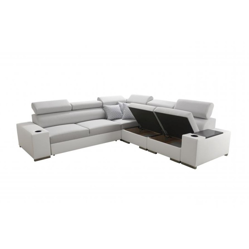 Ecksofa Napoli III mit Schlaffunktion | Luxuriöses Ecksofa mit öffnender Bar Ecksofa Napoli III mit Schlaffunktion | Luxuriöses Ecksofa mit öffnender Bar