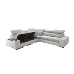 Ecksofa Napoli III mit Schlaffunktion | Luxuriöses Ecksofa mit öffnender Bar