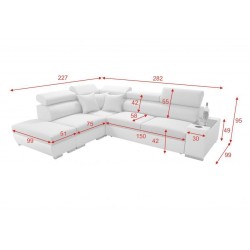Napoli III corner sofa with sleeping function - elegance and functionality in one