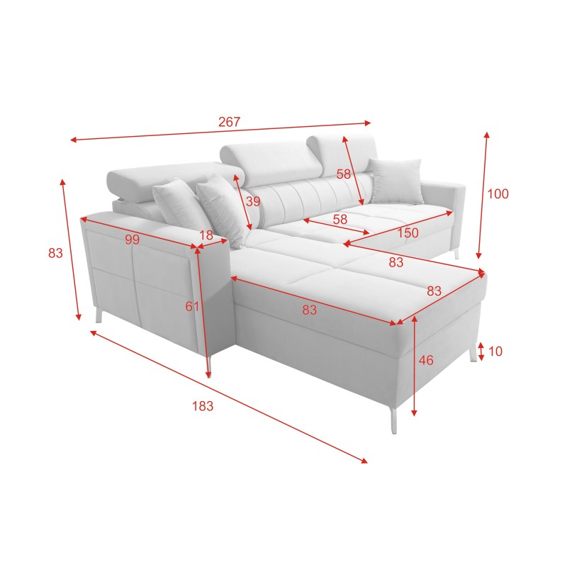 Oslo I Maxi Ecksofa mit Schlaffunktion Velvet, Jaguar 2181 | Fantastischer Komfort und Stil in Ihrem Zuhause Oslo I Maxi Ecksofa mit Schlaffunktion Velvet, Jaguar 2181 | Fantastischer Komfort und Stil in Ihrem Zuhause