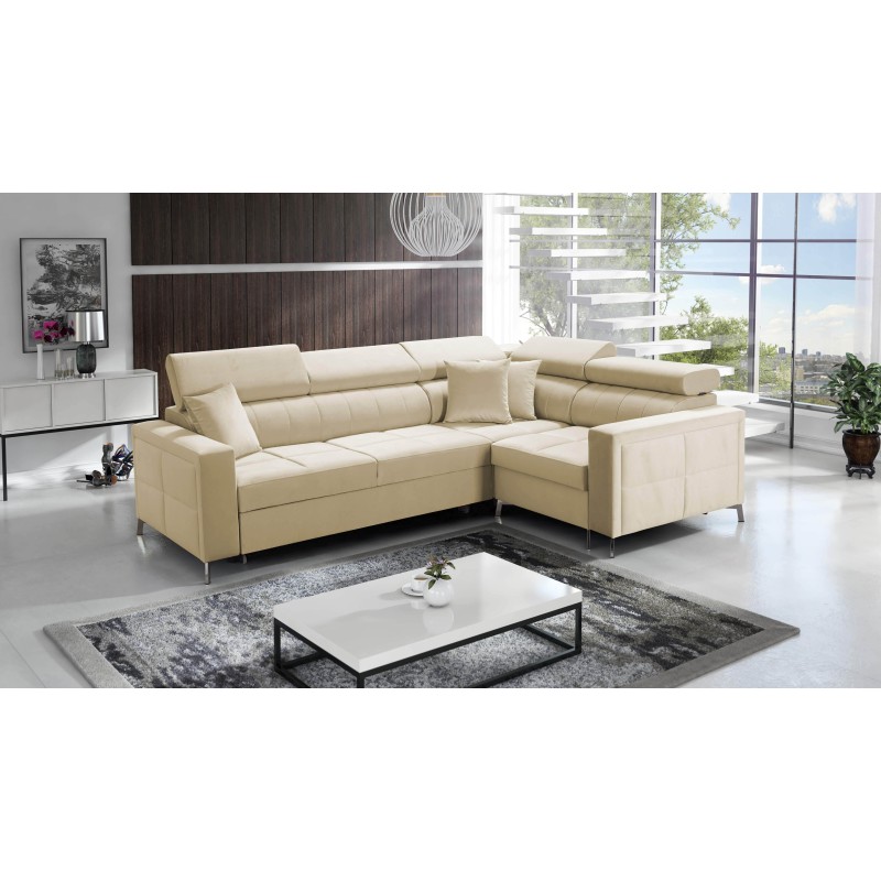 Sofá esquinero Oslo II con función de cama y contenedor para ropa de cama Velvet, Jaguar 2162 | Comodidad y funcionalidad al más Sofá esquinero Oslo II con función de cama y contenedor para ropa de cama Velvet, Jaguar 2162 | Comodidad y funcionalidad al más