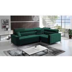 Oslo II Ecksofa mit Schlaffunktion und Bettkasten Velvet, Jaguar 2185 | Komfort und Funktionalität auf höchstem Niveau