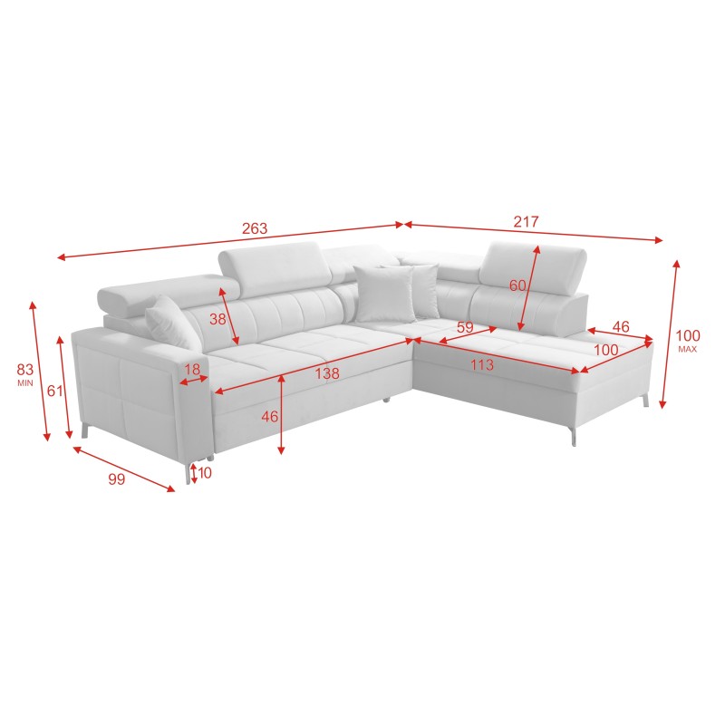 Ecksofa Oslo III mini - elegantes und praktisches Möbelstück mit Schlaffunktion Ecksofa Oslo III mini - elegantes und praktisches Möbelstück mit Schlaffunktion
