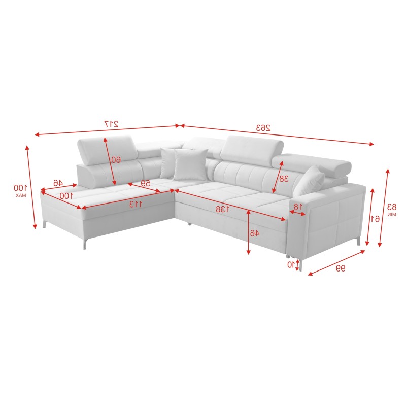 Ecksofa Oslo III mini - elegantes und praktisches Möbelstück mit Schlaffunktion Ecksofa Oslo III mini - elegantes und praktisches Möbelstück mit Schlaffunktion