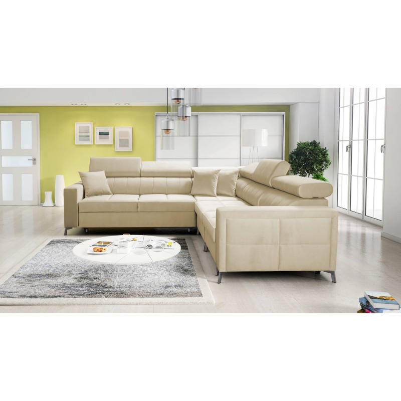 Ecksofa Oslo IV mit Schlaffunktion und Bettkasten Velvet, Jaguar 2162 Ecksofa Oslo IV mit Schlaffunktion und Bettkasten Velvet, Jaguar 2162