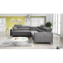 Oslo IV Ecksofa mit Schlaffunktion und Bettkasten Velvet, Jaguar 2167
