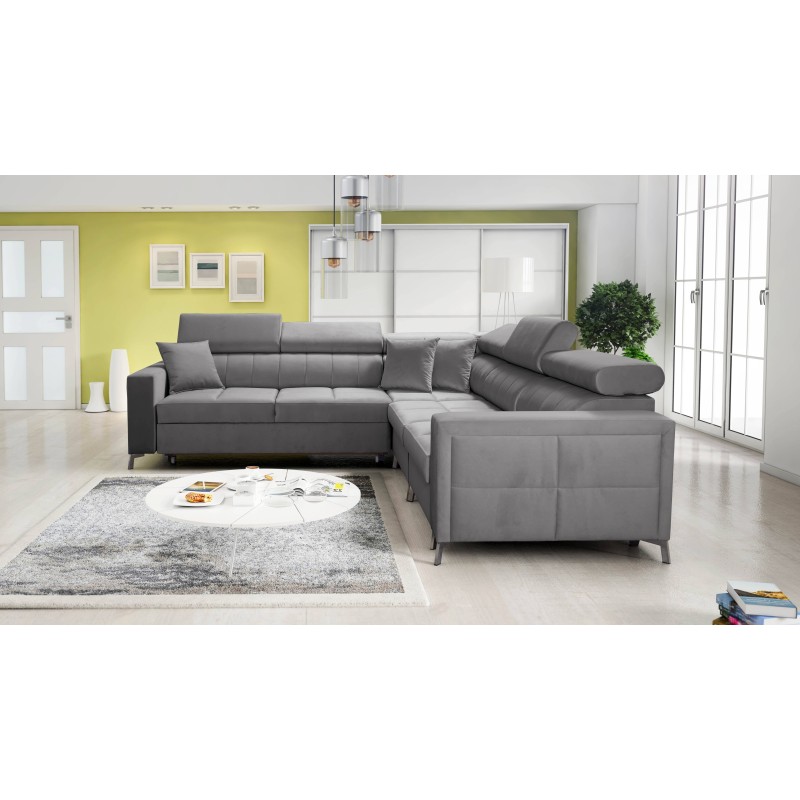 Oslo IV Ecksofa mit Schlaffunktion und Bettkasten Velvet, Jaguar 2167 Oslo IV Ecksofa mit Schlaffunktion und Bettkasten Velvet, Jaguar 2167