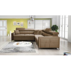 Ecksofa Oslo IV mit Schlaffunktion und Bettkasten Velvet, Jaguar 2177
