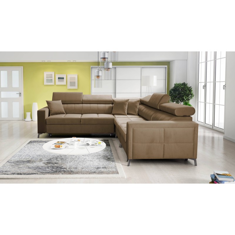 Ecksofa Oslo IV mit Schlaffunktion und Bettkasten Velvet, Jaguar 2177 Ecksofa Oslo IV mit Schlaffunktion und Bettkasten Velvet, Jaguar 2177