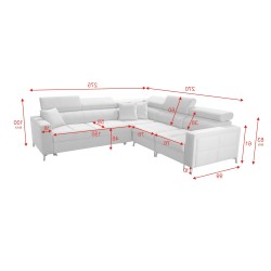 Oslo IV corner sofa with sleeping function and bedding storage Velvet, Jaguar 2181 Oslo IV corner sofa with sleeping function and bedding storage Velvet, Jaguar 2181