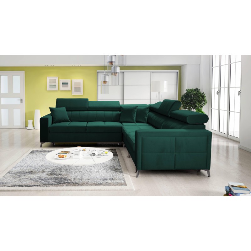 Ecksofa Oslo IV mit Schlaffunktion und Bettkasten Velvet, Jaguar 2185 Ecksofa Oslo IV mit Schlaffunktion und Bettkasten Velvet, Jaguar 2185