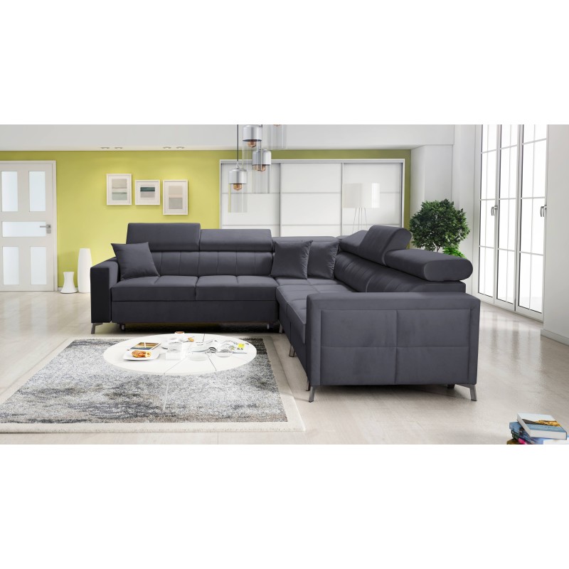 Ecksofa Oslo IV mit Schlaffunktion und Bettkasten Velvet, Jaguar 2191 Ecksofa Oslo IV mit Schlaffunktion und Bettkasten Velvet, Jaguar 2191