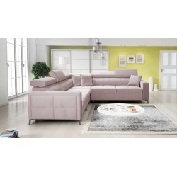 Ecksofa Oslo IV mit Schlaffunktion und Bettkasten Velvet, Jaguar 2170