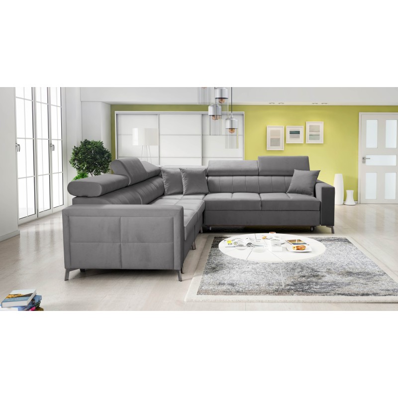 Oslo IV Ecksofa mit Schlaffunktion und Bettkasten Velvet, Jaguar 2167 Oslo IV Ecksofa mit Schlaffunktion und Bettkasten Velvet, Jaguar 2167