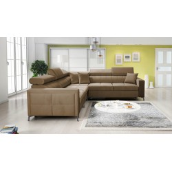 Ecksofa Oslo IV mit Schlaffunktion und Bettkasten Velvet, Jaguar 2177