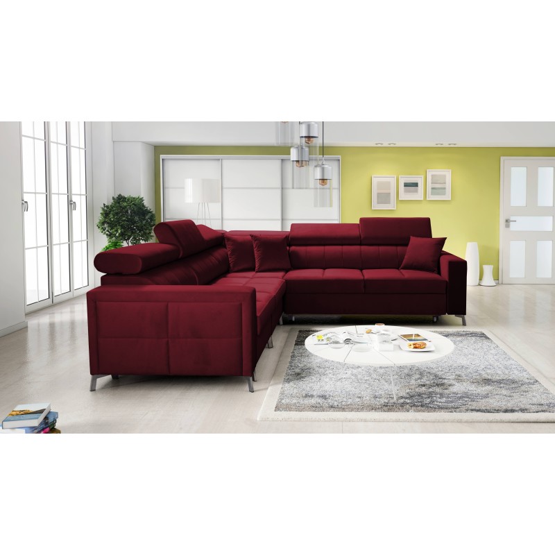 Ecksofa Oslo IV mit Schlaffunktion und Bettkasten Velvet, Jaguar 2181 Ecksofa Oslo IV mit Schlaffunktion und Bettkasten Velvet, Jaguar 2181